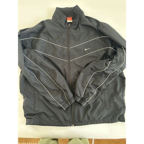Nike Tech Varsity Jacket Mens XXL Black Vintage OG Rare The Athletic Dept (Read) - Picture 1 of 8